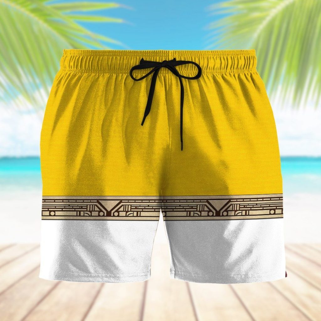 gearhumans 3d power ranger zeo yellow shorts zk2904219 men shorts 705448 - Power Rangers Mall