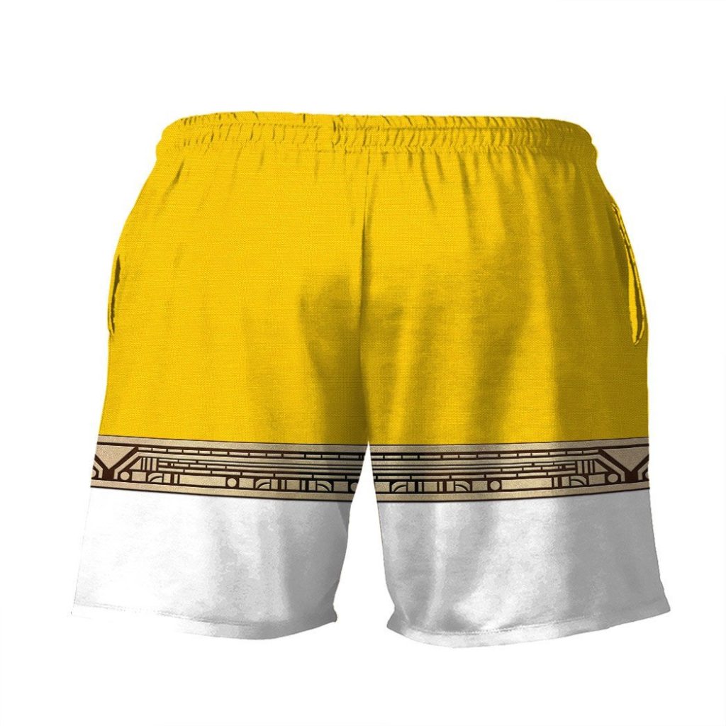 gearhumans 3d power ranger zeo yellow shorts zk2904219 men shorts 907035 - Power Rangers Mall