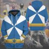 gearhumans 3d power rangers lightspeed rescue blue ranger custom tshirt hoodie apparel gw05042 3d apparel 180288 - Power Rangers Mall