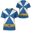 gearhumans 3d power rangers lightspeed rescue blue ranger custom tshirt hoodie apparel gw05042 3d apparel 218308 - Power Rangers Mall