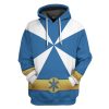 gearhumans 3d power rangers lightspeed rescue blue ranger custom tshirt hoodie apparel gw05042 3d apparel hoodie s 993183 - Power Rangers Mall