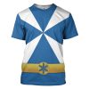 gearhumans 3d power rangers lightspeed rescue blue ranger custom tshirt hoodie apparel gw05042 3d apparel t shirt s 679132 - Power Rangers Mall