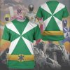 gearhumans 3d power rangers lightspeed rescue green ranger custom tshirt hoodie apparel gw05043 3d apparel 329487 - Power Rangers Mall