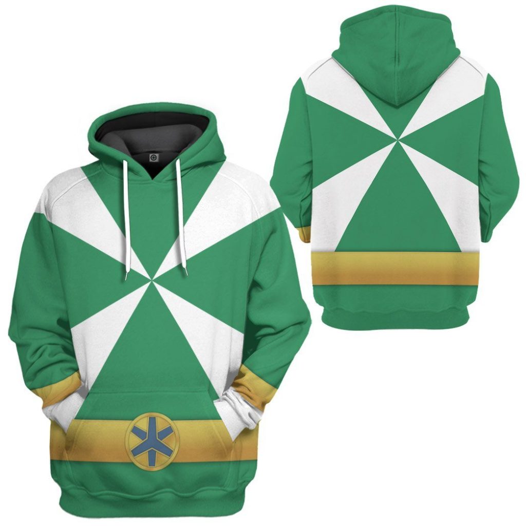 gearhumans 3d power rangers lightspeed rescue green ranger custom tshirt hoodie apparel gw05043 3d apparel 632041 - Power Rangers Mall