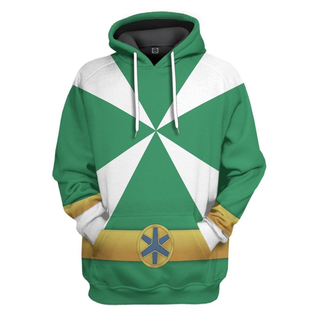gearhumans 3d power rangers lightspeed rescue green ranger custom tshirt hoodie apparel gw05043 3d apparel hoodie s 825823 - Power Rangers Mall