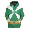 gearhumans 3d power rangers lightspeed rescue green ranger custom tshirt hoodie apparel gw05043 3d apparel zip hoodie s 219123 - Power Rangers Mall