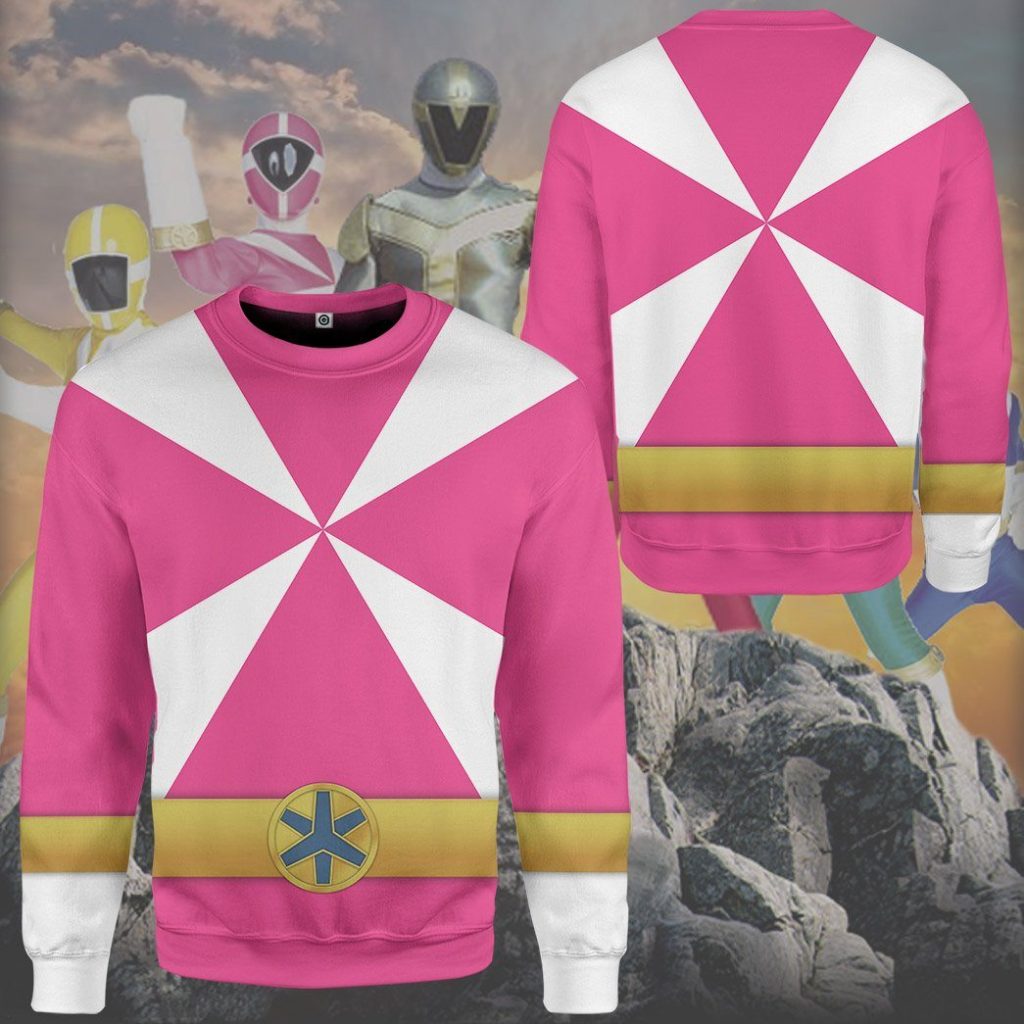 gearhumans 3d power rangers lightspeed rescue pink ranger custom tshirt hoodie apparel gw05044 3d apparel 383701 - Power Rangers Mall