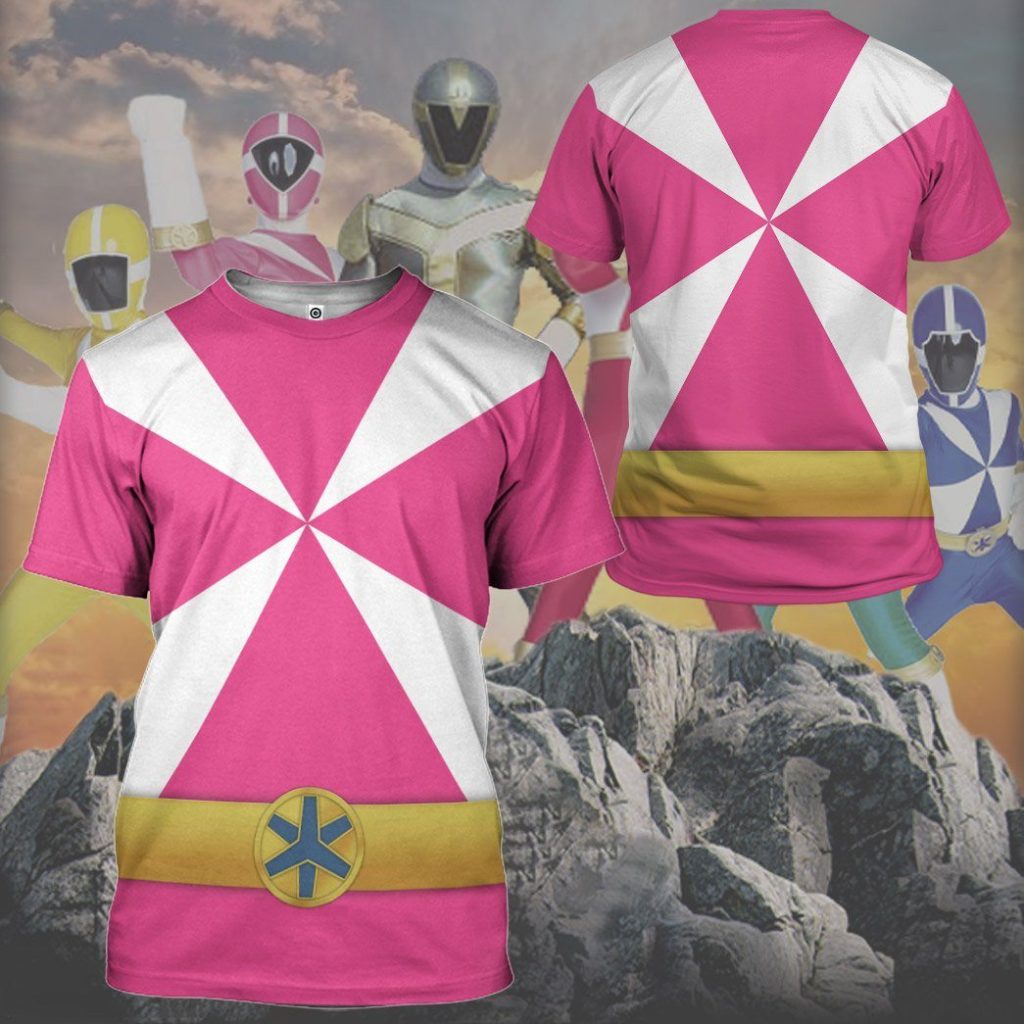 gearhumans 3d power rangers lightspeed rescue pink ranger custom tshirt hoodie apparel gw05044 3d apparel 648430 - Power Rangers Mall