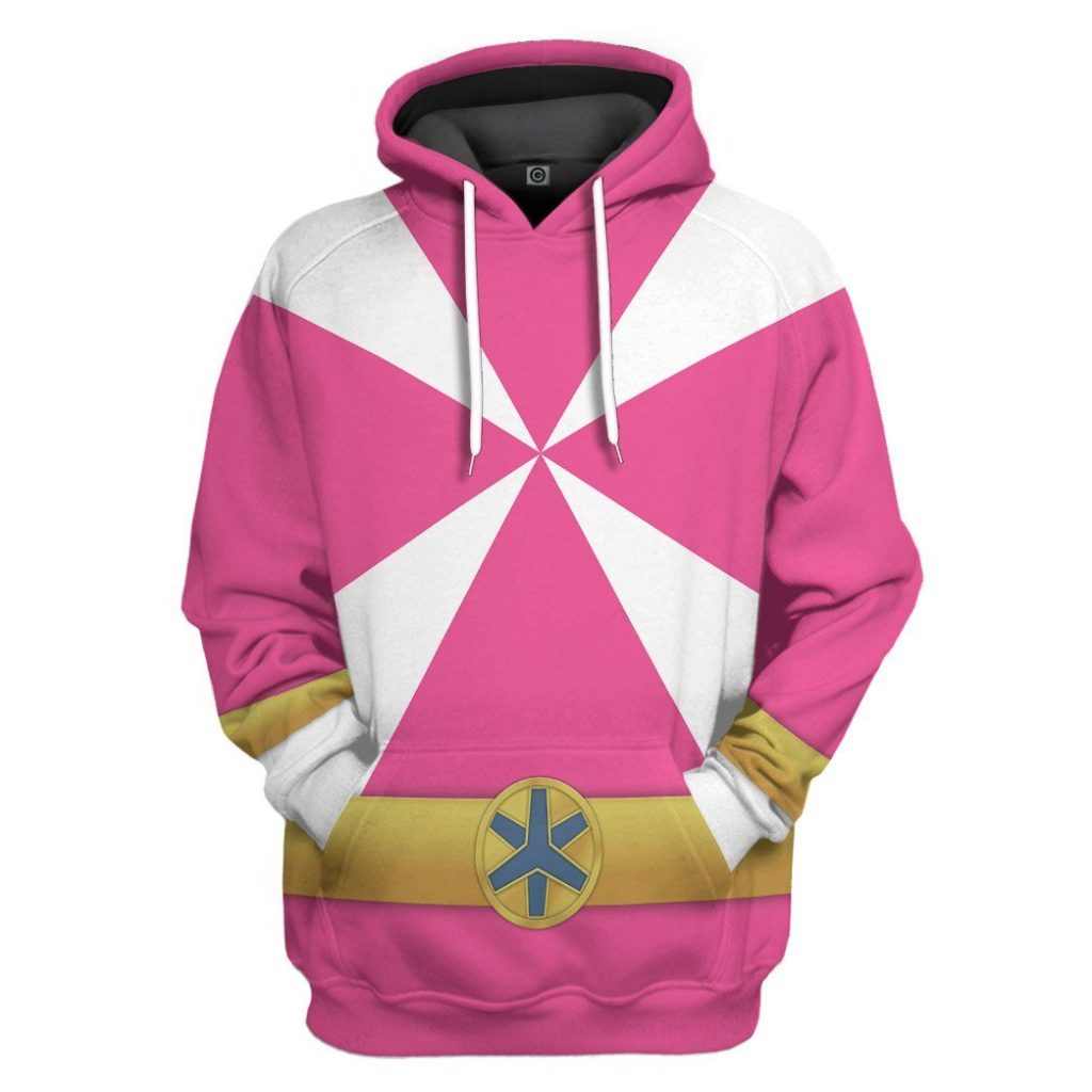 gearhumans 3d power rangers lightspeed rescue pink ranger custom tshirt hoodie apparel gw05044 3d apparel hoodie s 714898 - Power Rangers Mall