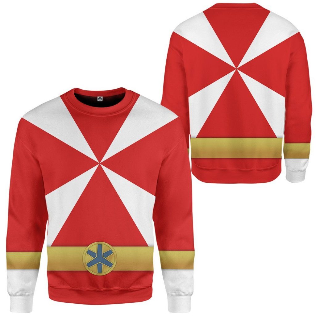 gearhumans 3d power rangers lightspeed rescue red ranger custom tshirt hoodie apparel gw05041 3d apparel 174589 - Power Rangers Mall