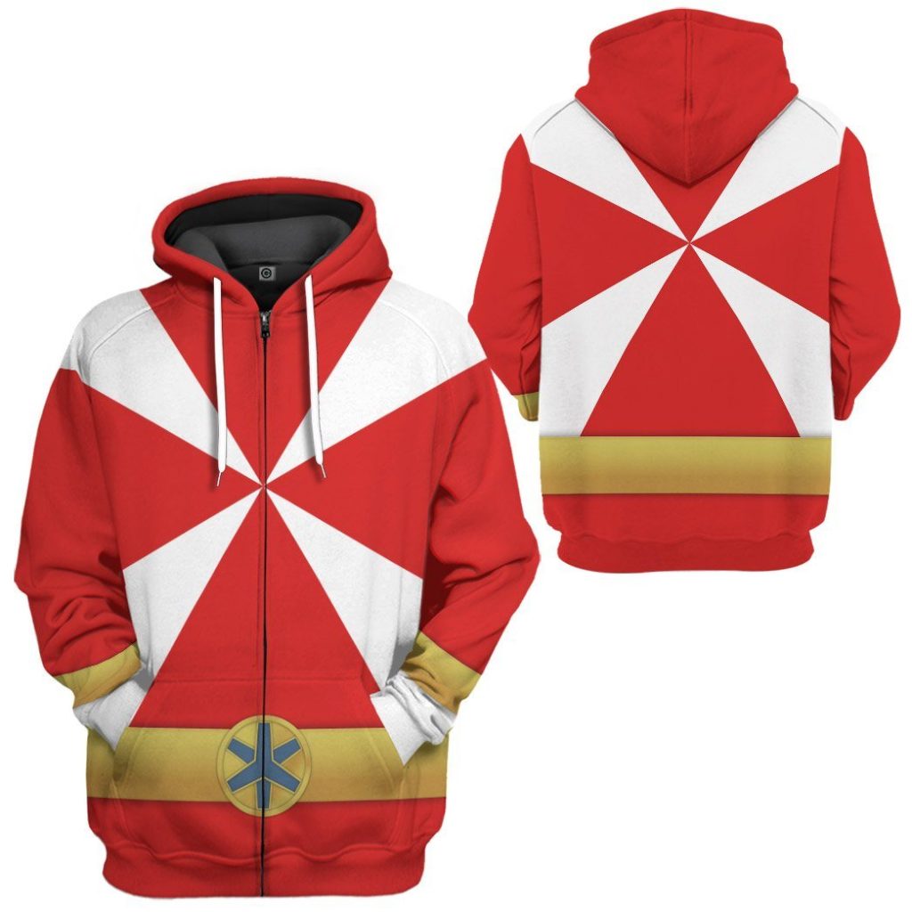 gearhumans 3d power rangers lightspeed rescue red ranger custom tshirt hoodie apparel gw05041 3d apparel 233566 - Power Rangers Mall