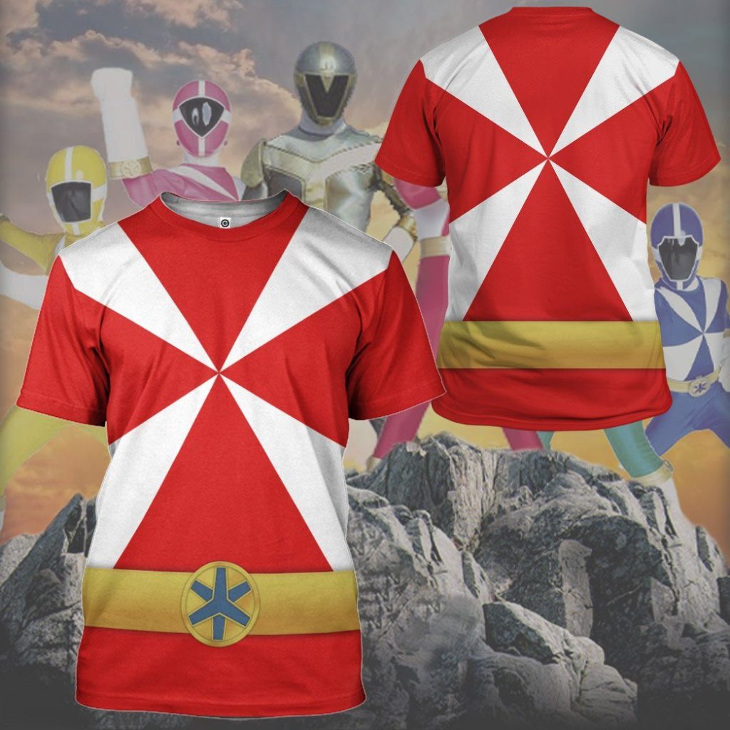 gearhumans 3d power rangers lightspeed rescue red ranger custom tshirt hoodie apparel gw05041 3d apparel 243883 - Power Rangers Mall