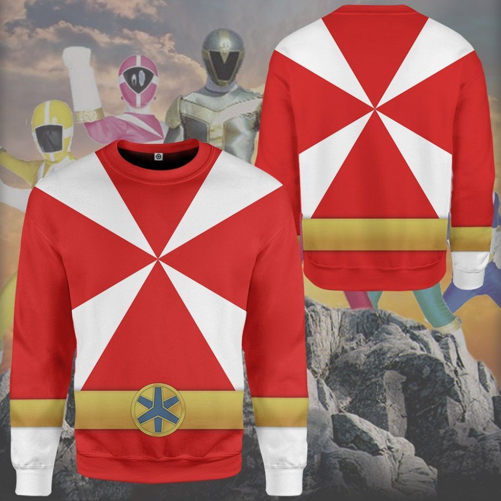 gearhumans 3d power rangers lightspeed rescue red ranger custom tshirt hoodie apparel gw05041 3d apparel 253336 - Power Rangers Mall