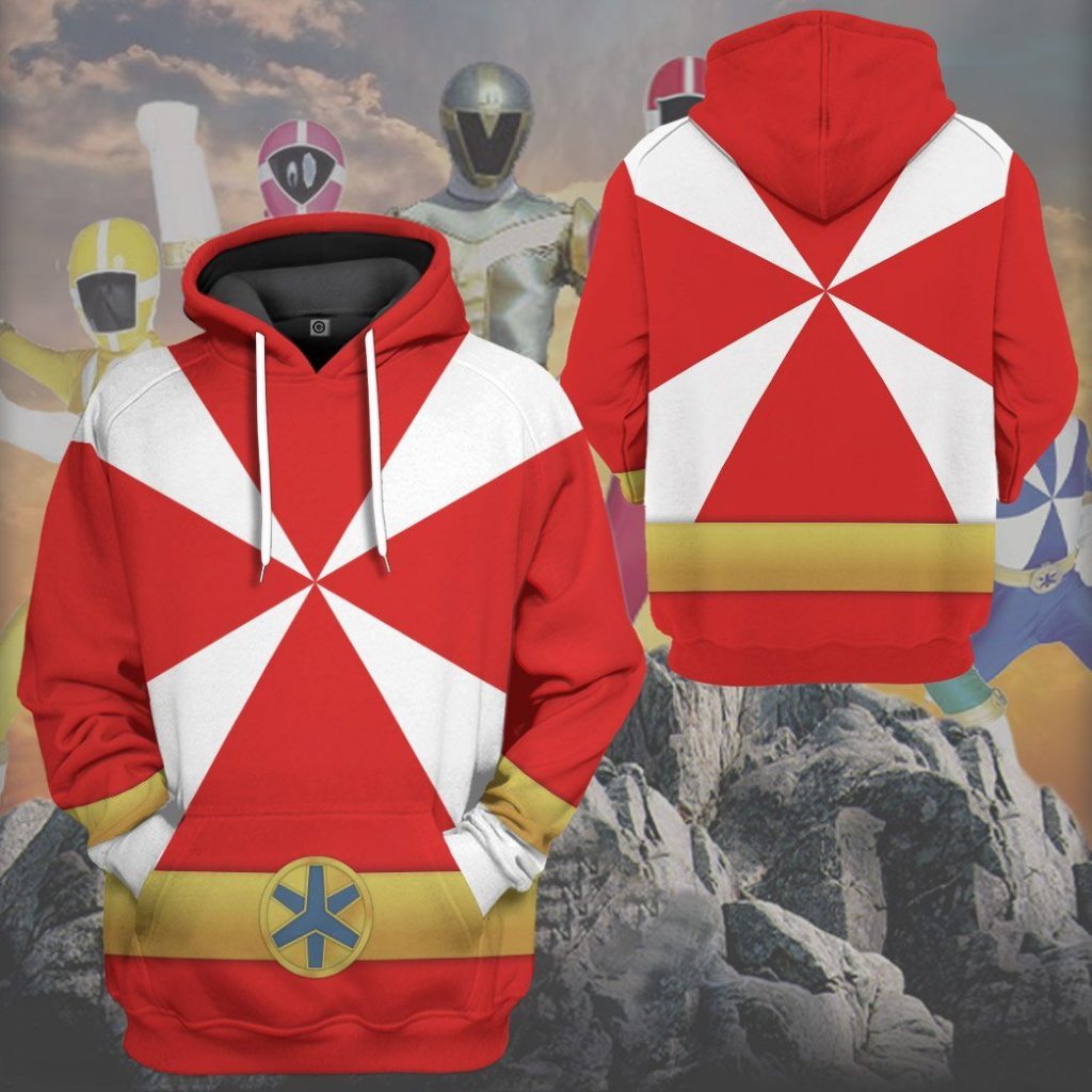 gearhumans 3d power rangers lightspeed rescue red ranger custom tshirt hoodie apparel gw05041 3d apparel 578731 - Power Rangers Mall