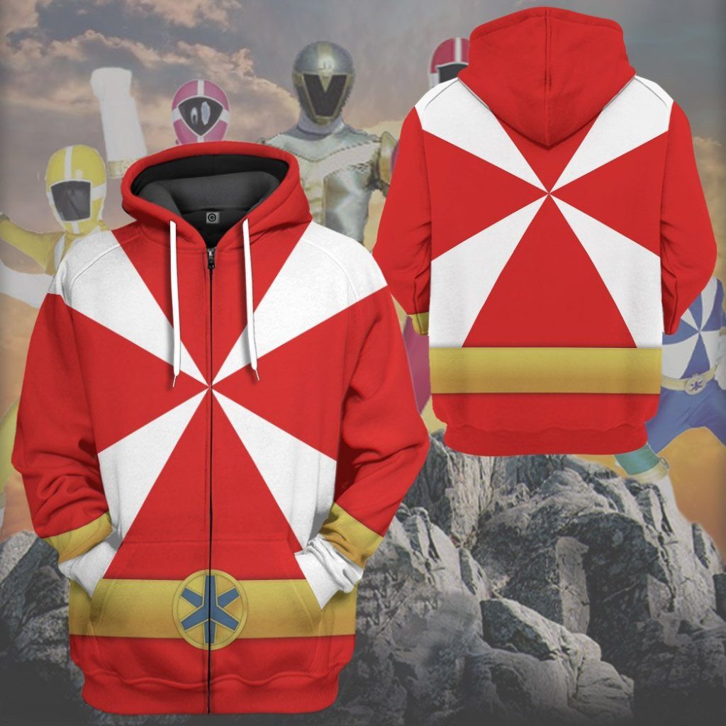 gearhumans 3d power rangers lightspeed rescue red ranger custom tshirt hoodie apparel gw05041 3d apparel 844939 - Power Rangers Mall