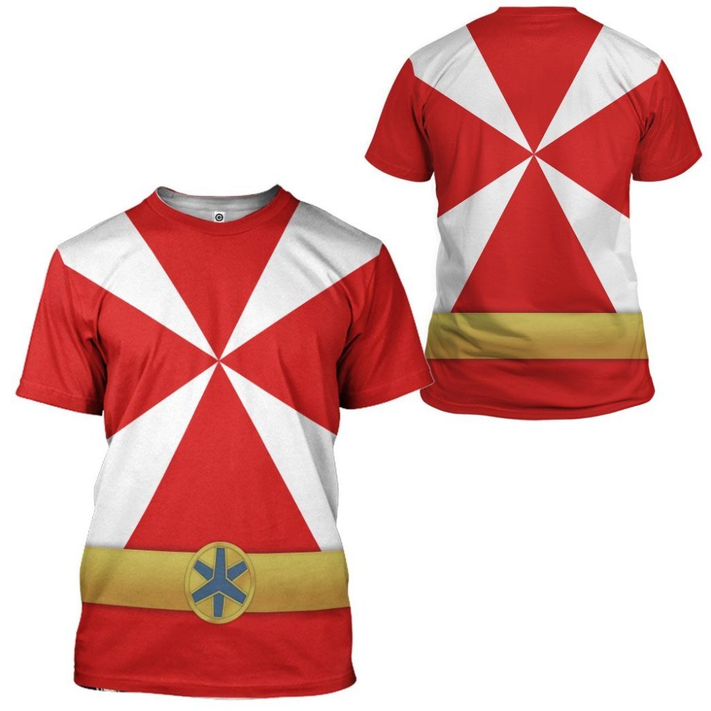 gearhumans 3d power rangers lightspeed rescue red ranger custom tshirt hoodie apparel gw05041 3d apparel 941539 - Power Rangers Mall