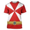 gearhumans 3d power rangers lightspeed rescue red ranger custom tshirt hoodie apparel gw05041 3d apparel t shirt s 630108 - Power Rangers Mall