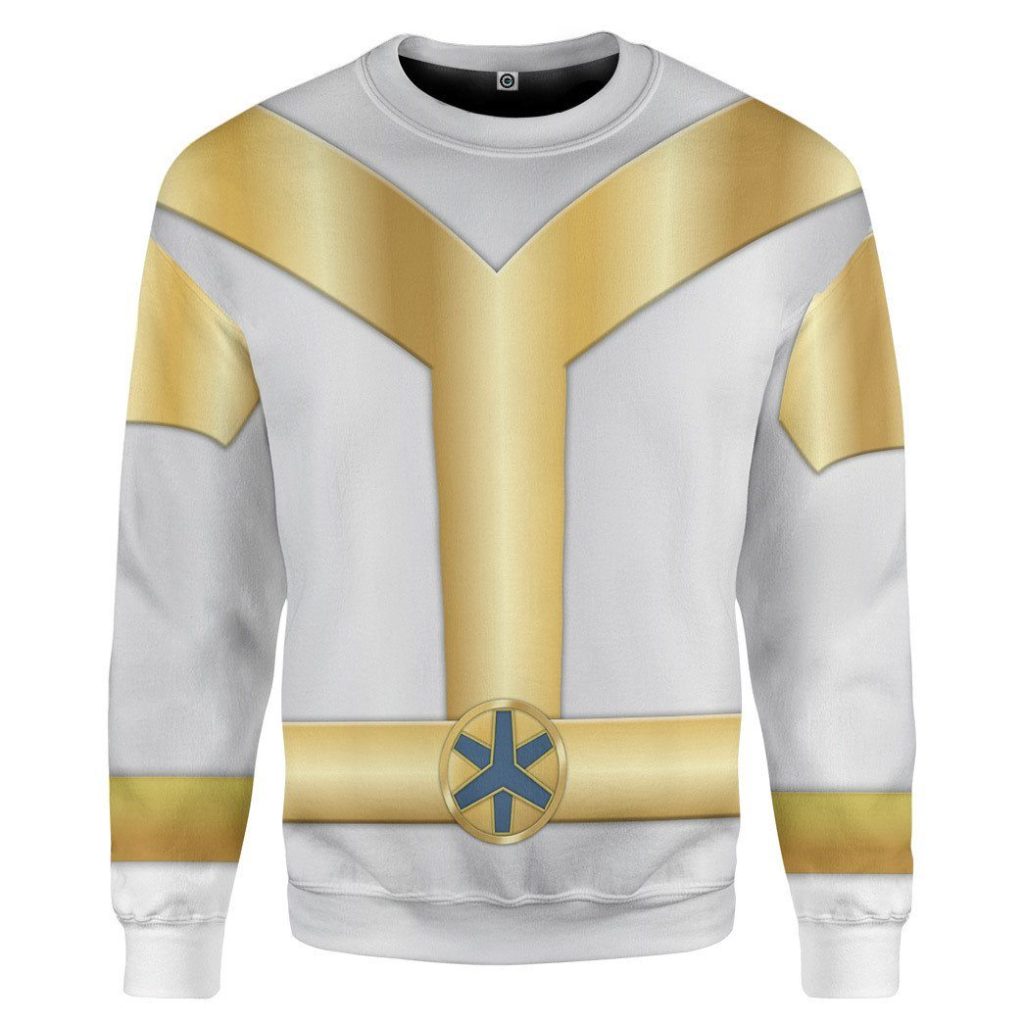gearhumans 3d power rangers lightspeed rescue titanium ranger custom tshirt hoodie apparel gw05046 3d apparel long sleeve s 200127 - Power Rangers Mall