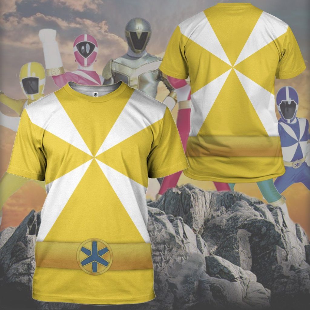 gearhumans 3d power rangers lightspeed rescue yellow ranger custom tshirt hoodie apparel gw05045 3d apparel 126169 - Power Rangers Mall