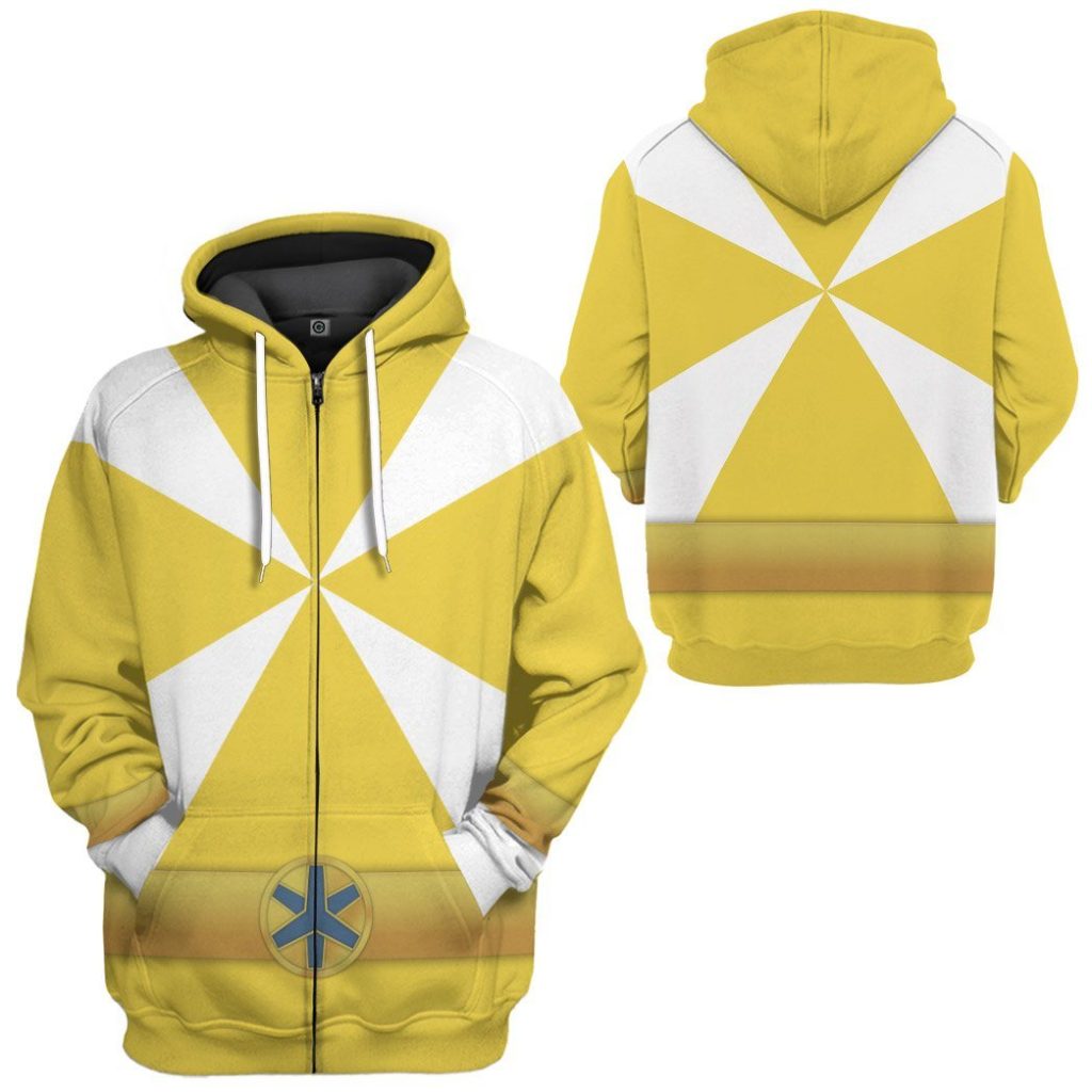 gearhumans 3d power rangers lightspeed rescue yellow ranger custom tshirt hoodie apparel gw05045 3d apparel 311507 - Power Rangers Mall