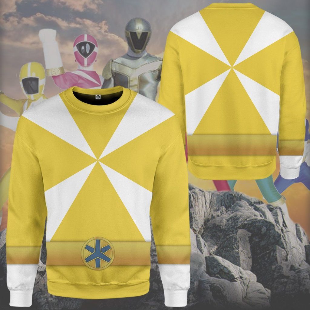 gearhumans 3d power rangers lightspeed rescue yellow ranger custom tshirt hoodie apparel gw05045 3d apparel 485601 - Power Rangers Mall