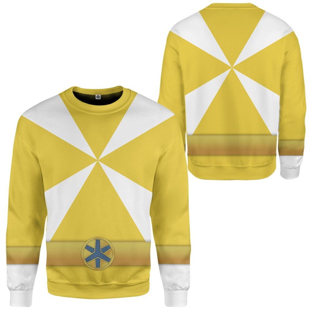 gearhumans 3d power rangers lightspeed rescue yellow ranger custom tshirt hoodie apparel gw05045 3d apparel 551582 - Power Rangers Mall