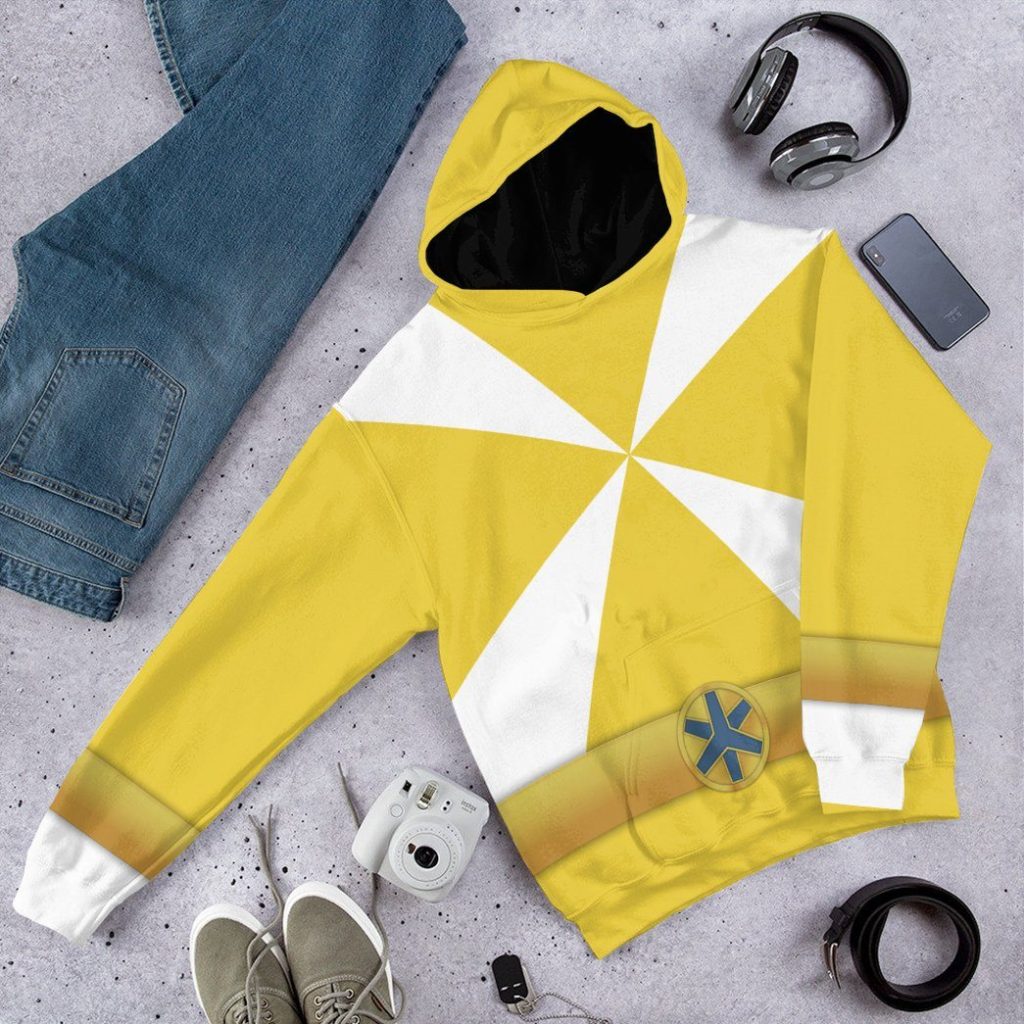 gearhumans 3d power rangers lightspeed rescue yellow ranger custom tshirt hoodie apparel gw05045 3d apparel 605890 - Power Rangers Mall
