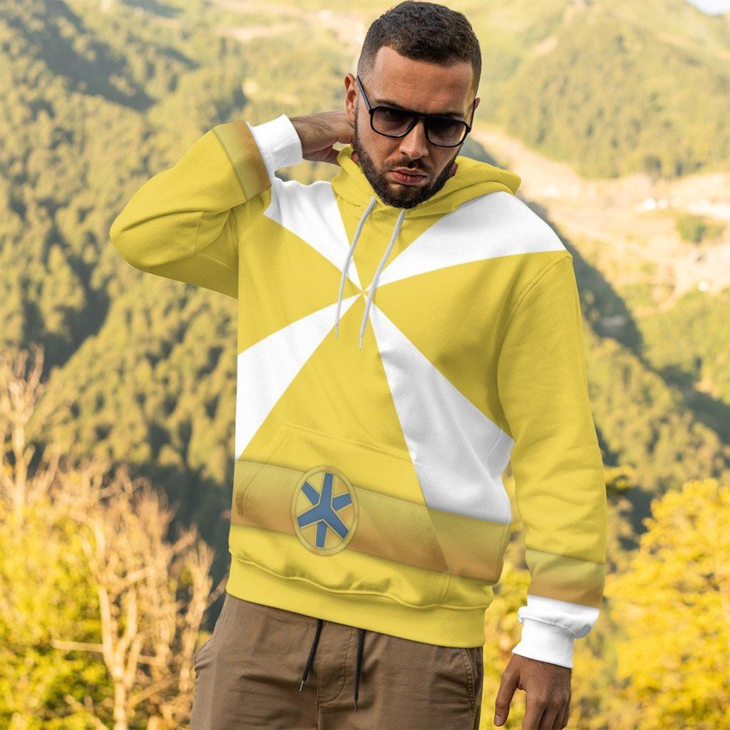 gearhumans 3d power rangers lightspeed rescue yellow ranger custom tshirt hoodie apparel gw05045 3d apparel 863466 - Power Rangers Mall