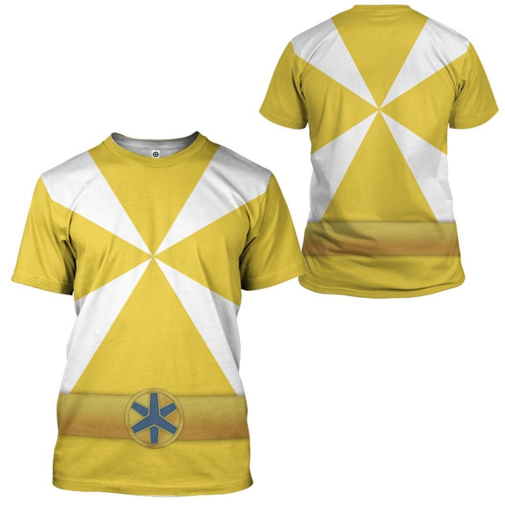 gearhumans 3d power rangers lightspeed rescue yellow ranger custom tshirt hoodie apparel gw05045 3d apparel 970345 - Power Rangers Mall