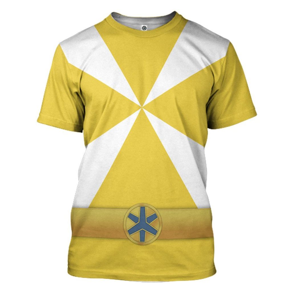 gearhumans 3d power rangers lightspeed rescue yellow ranger custom tshirt hoodie apparel gw05045 3d apparel t shirt s 869721 - Power Rangers Mall