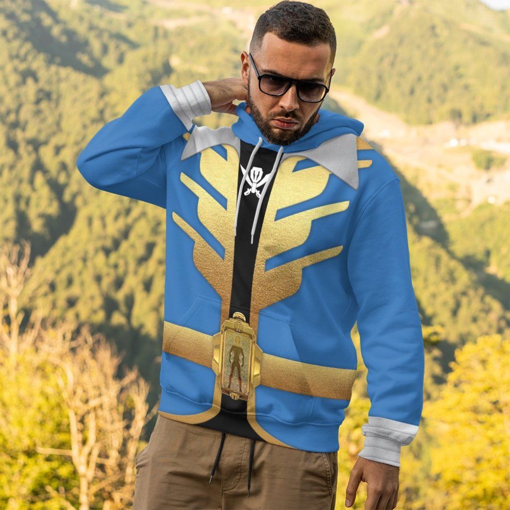 gearhumans 3d power rangers megaforce blue ranger custom tshirt hoodie apparel gw05046 3d apparel 410870 - Power Rangers Mall