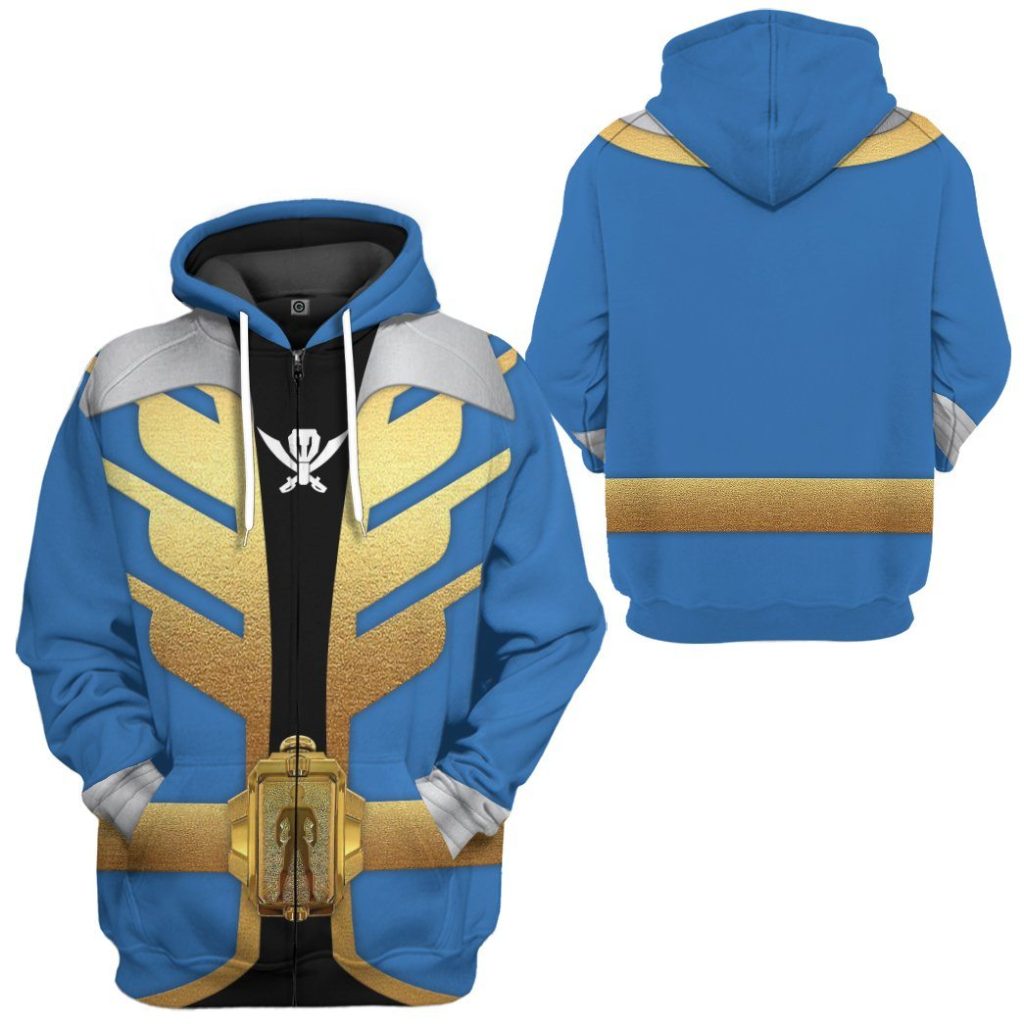 gearhumans 3d power rangers megaforce blue ranger custom tshirt hoodie apparel gw05046 3d apparel 660996 - Power Rangers Mall