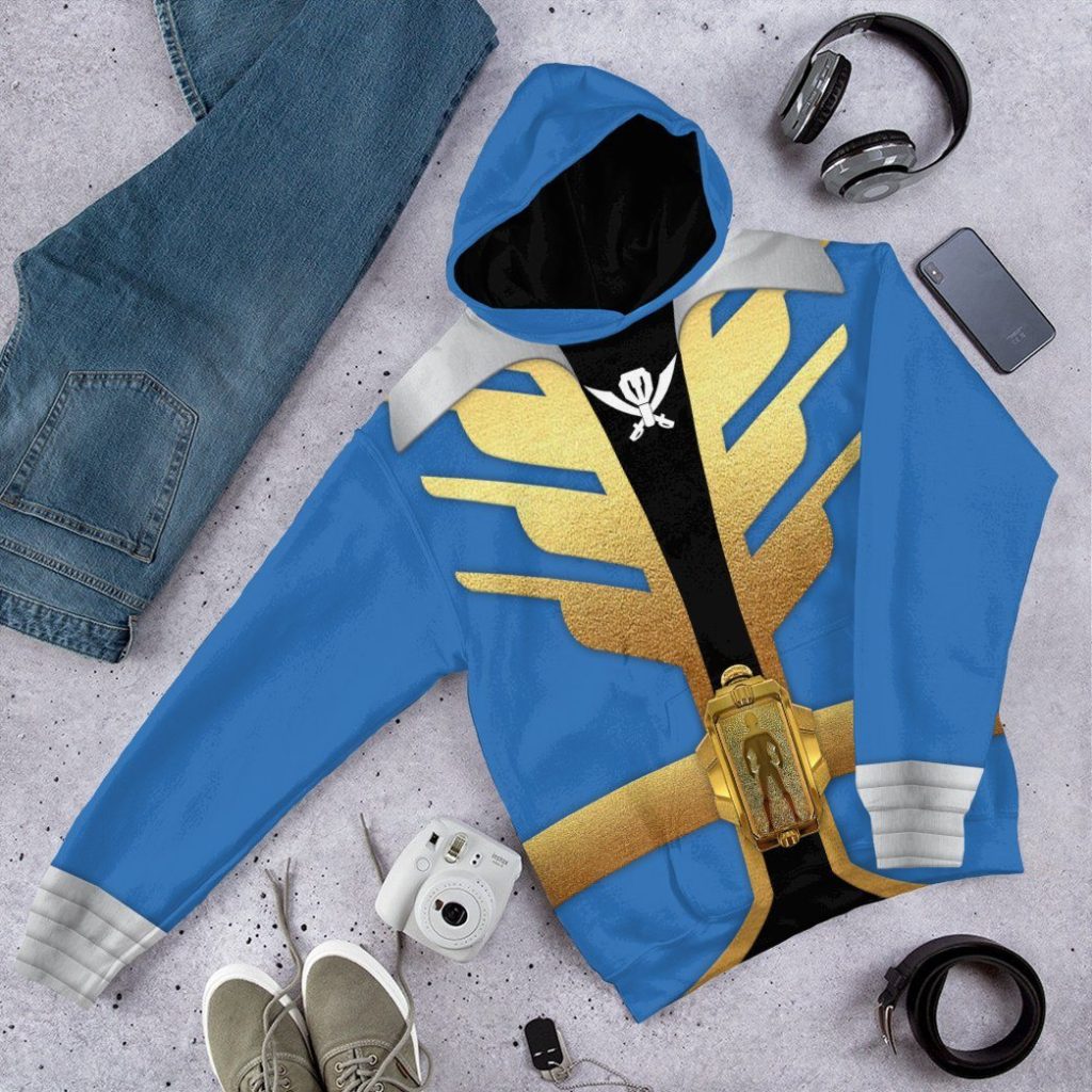 gearhumans 3d power rangers megaforce blue ranger custom tshirt hoodie apparel gw05046 3d apparel 773710 - Power Rangers Mall