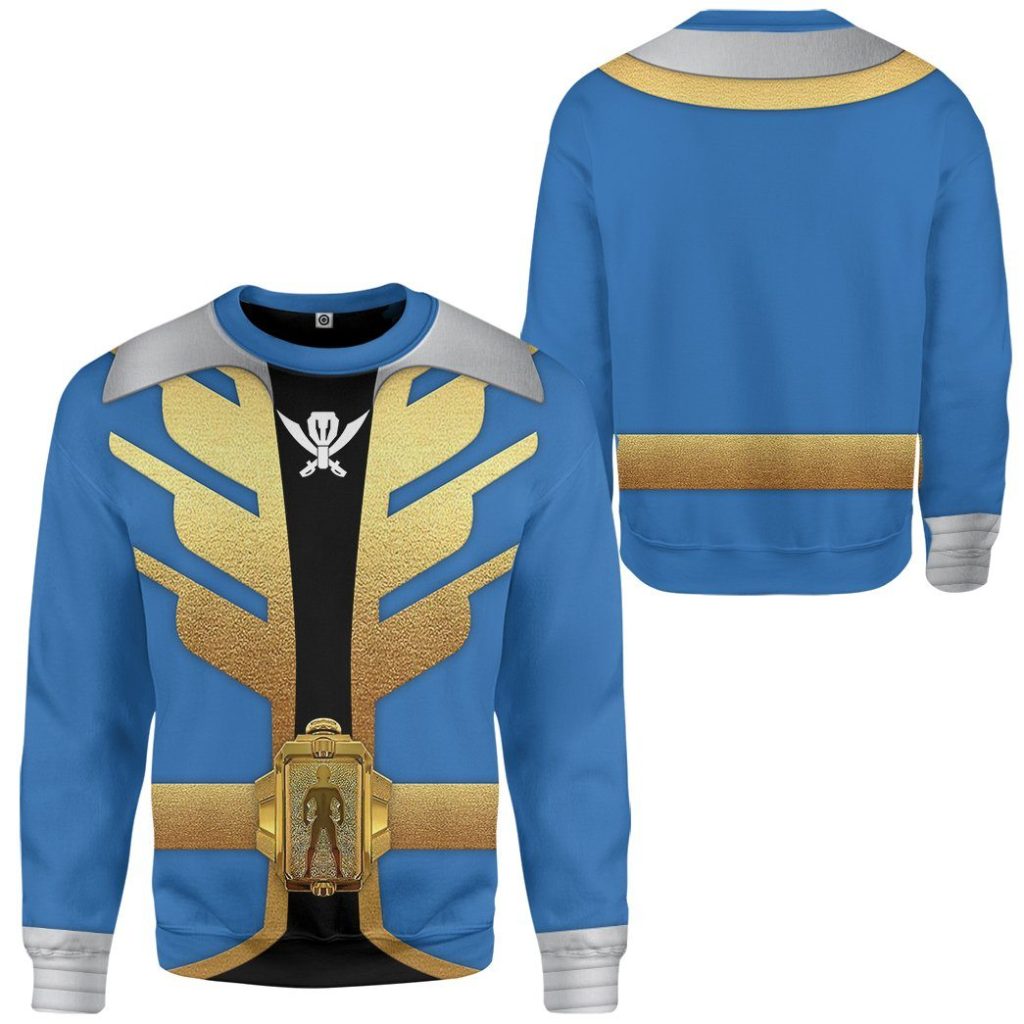 gearhumans 3d power rangers megaforce blue ranger custom tshirt hoodie apparel gw05046 3d apparel 812358 - Power Rangers Mall