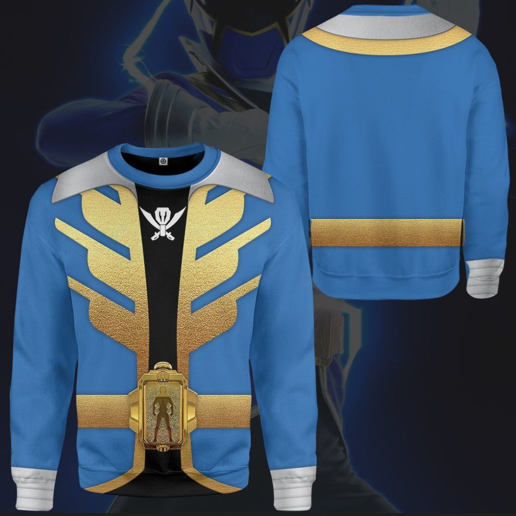gearhumans 3d power rangers megaforce blue ranger custom tshirt hoodie apparel gw05046 3d apparel 980565 - Power Rangers Mall