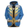 gearhumans 3d power rangers megaforce blue ranger custom tshirt hoodie apparel gw05046 3d apparel hoodie s 941298 - Power Rangers Mall