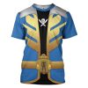 gearhumans 3d power rangers megaforce blue ranger custom tshirt hoodie apparel gw05046 3d apparel t shirt s 367557 - Power Rangers Mall
