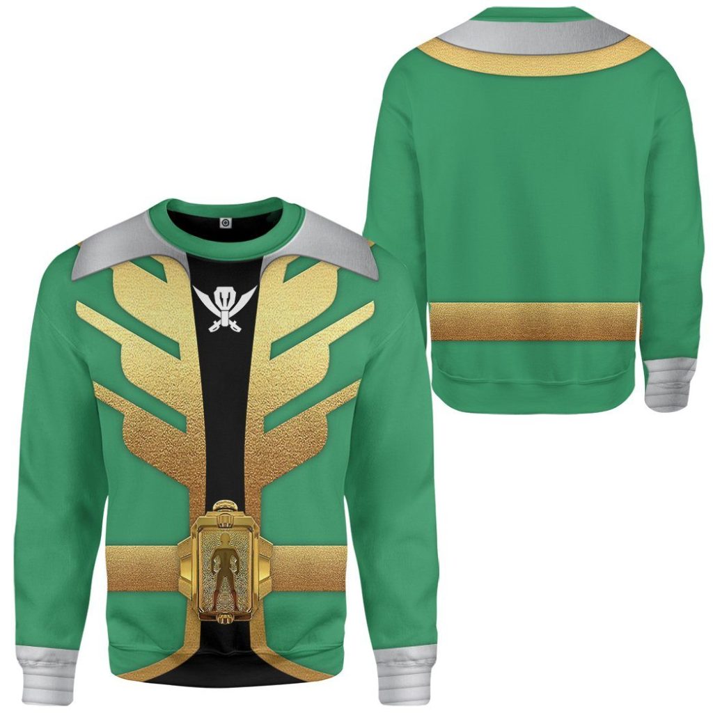 gearhumans 3d power rangers megaforce green ranger custom tshirt hoodie apparel gw05043 3d apparel 165913 - Power Rangers Mall