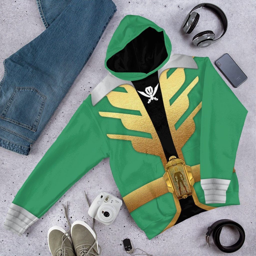 gearhumans 3d power rangers megaforce green ranger custom tshirt hoodie apparel gw05043 3d apparel 254149 - Power Rangers Mall