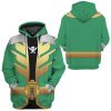 gearhumans 3d power rangers megaforce green ranger custom tshirt hoodie apparel gw05043 3d apparel 845791 - Power Rangers Mall