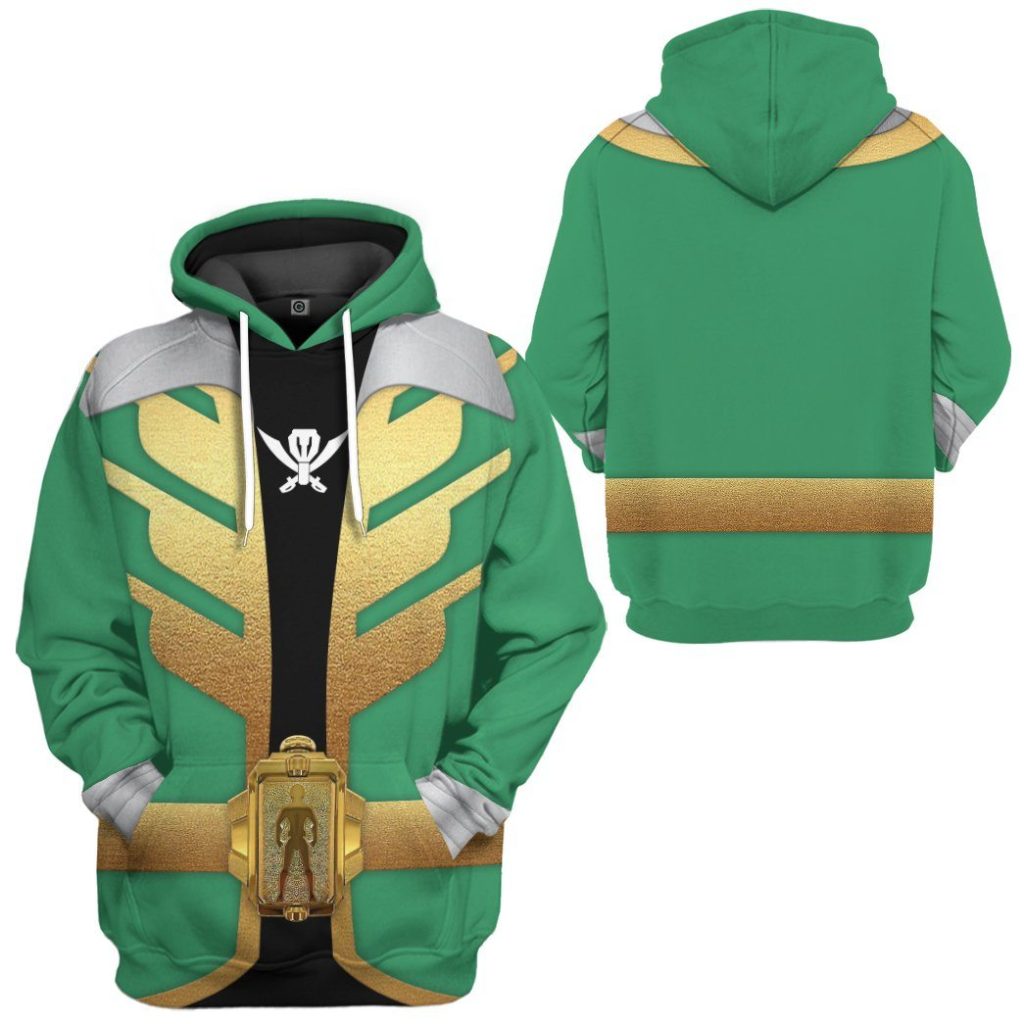 gearhumans 3d power rangers megaforce green ranger custom tshirt hoodie apparel gw05043 3d apparel 845791 - Power Rangers Mall