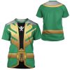 gearhumans 3d power rangers megaforce green ranger custom tshirt hoodie apparel gw05043 3d apparel 955700 - Power Rangers Mall