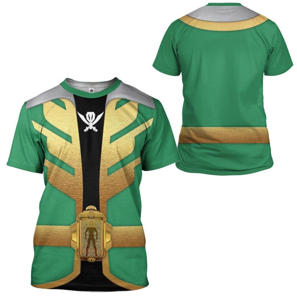 gearhumans 3d power rangers megaforce green ranger custom tshirt hoodie apparel gw05043 3d apparel 955700 - Power Rangers Mall