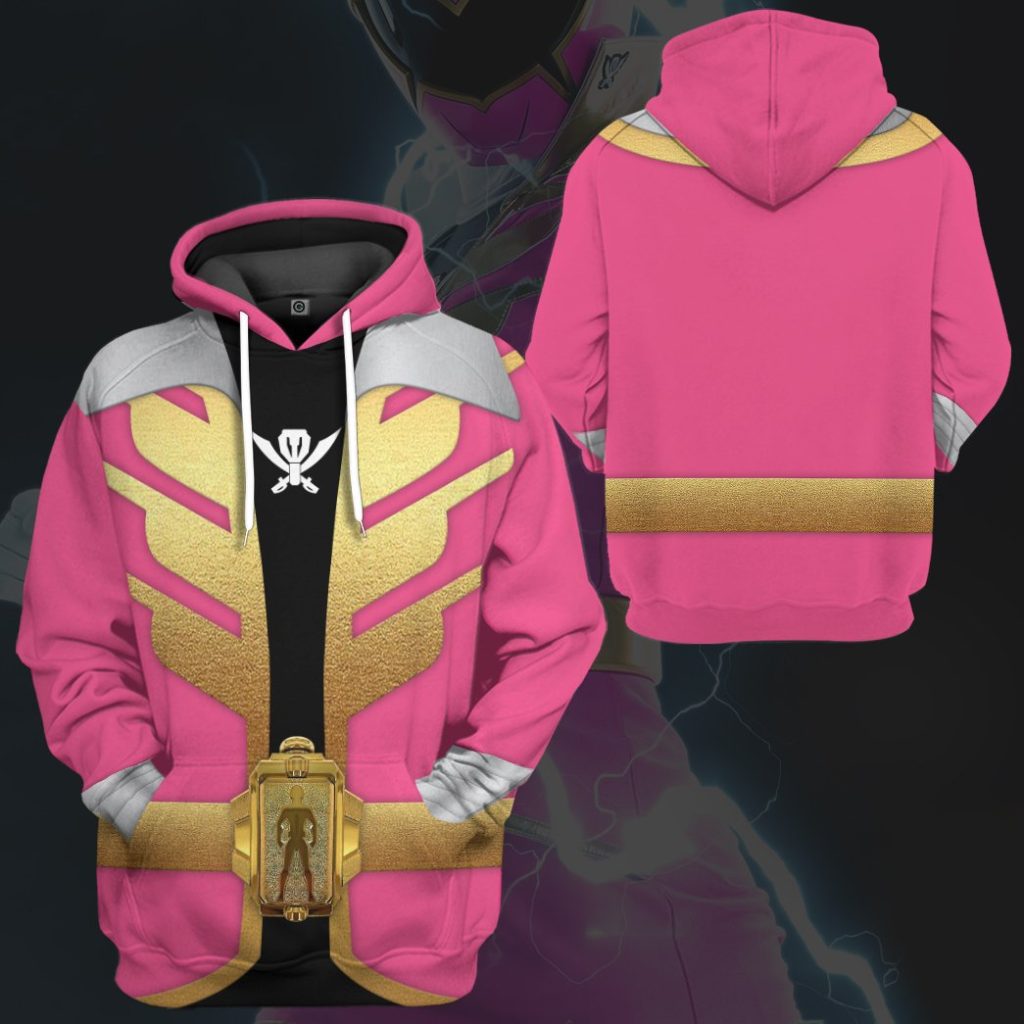 gearhumans 3d power rangers megaforce pink ranger custom tshirt hoodie apparel gw05042 3d apparel 224063 - Power Rangers Mall