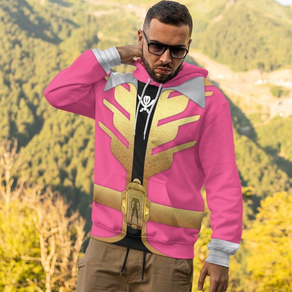 gearhumans 3d power rangers megaforce pink ranger custom tshirt hoodie apparel gw05042 3d apparel 243341 - Power Rangers Mall