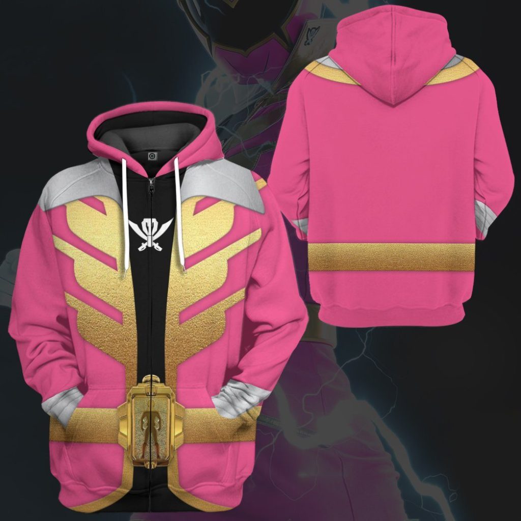 gearhumans 3d power rangers megaforce pink ranger custom tshirt hoodie apparel gw05042 3d apparel 878155 - Power Rangers Mall