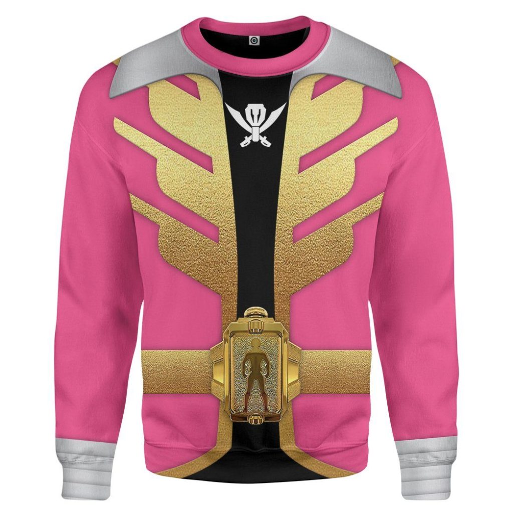 gearhumans 3d power rangers megaforce pink ranger custom tshirt hoodie apparel gw05042 3d apparel long sleeve s 257612 - Power Rangers Mall