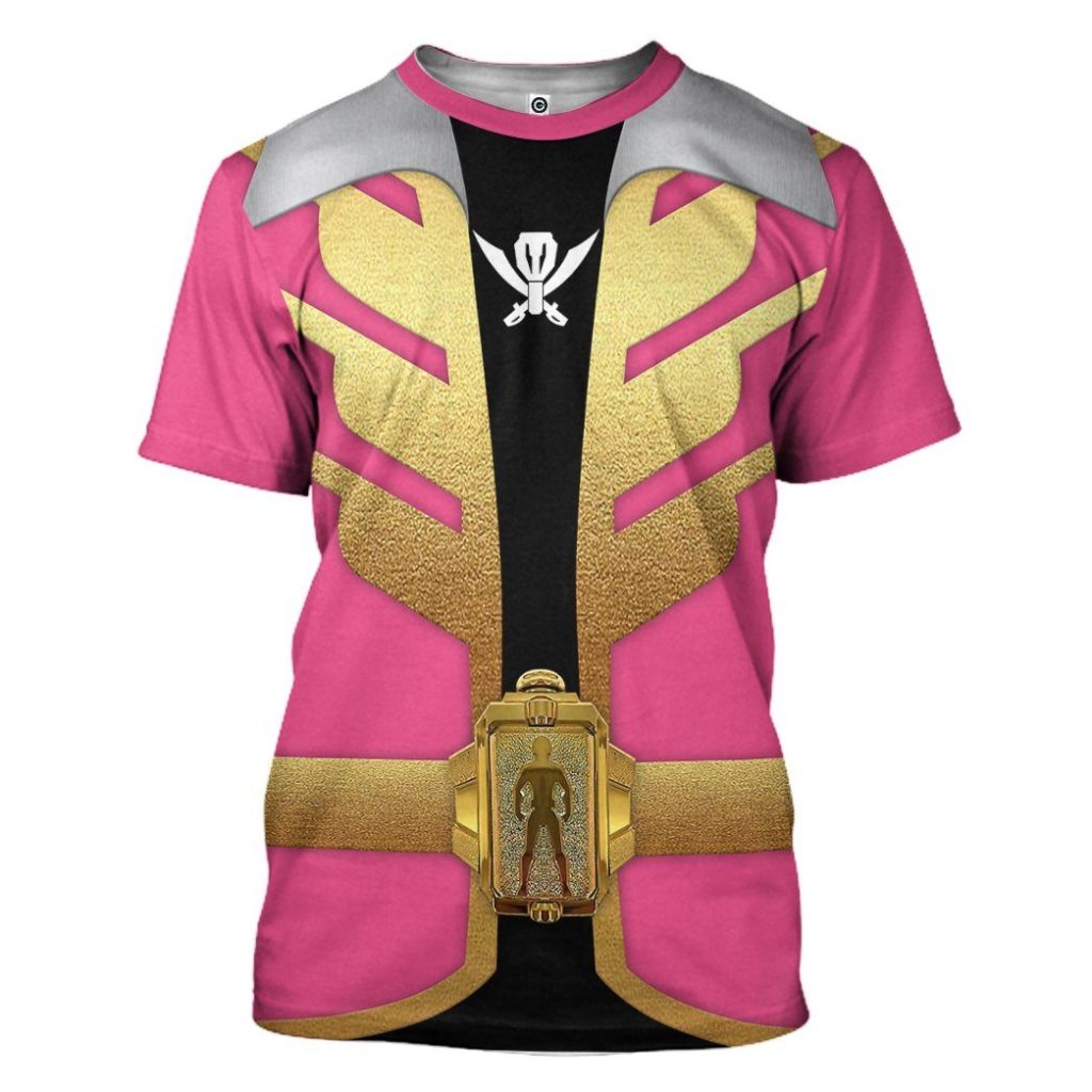 gearhumans 3d power rangers megaforce pink ranger custom tshirt hoodie apparel gw05042 3d apparel t shirt s 503750 - Power Rangers Mall