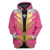 gearhumans 3d power rangers megaforce pink ranger custom tshirt hoodie apparel gw05042 3d apparel zip hoodie s 850493 - Power Rangers Mall