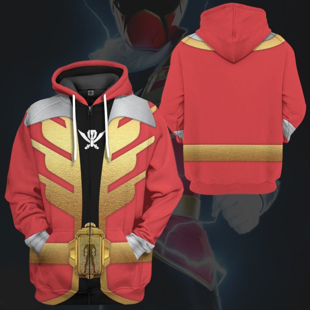 gearhumans 3d power rangers megaforce red ranger custom tshirt hoodie apparel gw05045 3d apparel 470324 - Power Rangers Mall